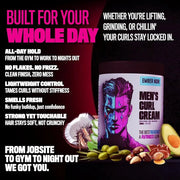 LIMITED EDITION - Ember Noir Men’s Curl Cream, 10oz, Long-Lasting Hold, Hydrating, Defines Curls The Villain Society